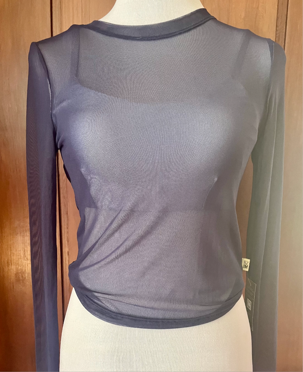 Mallita Cropped marino manga larga