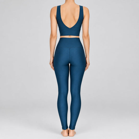 TOP V RIB AZUL NILO