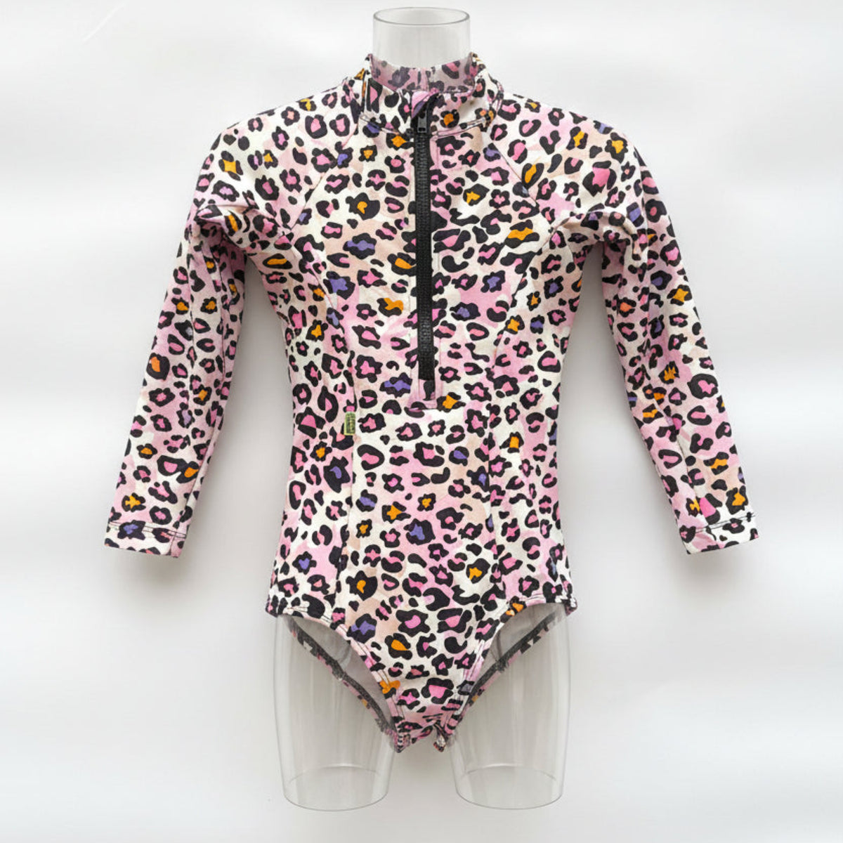 BODYSURF KIDS ANIMAL PRINT ZIPER FRONT
