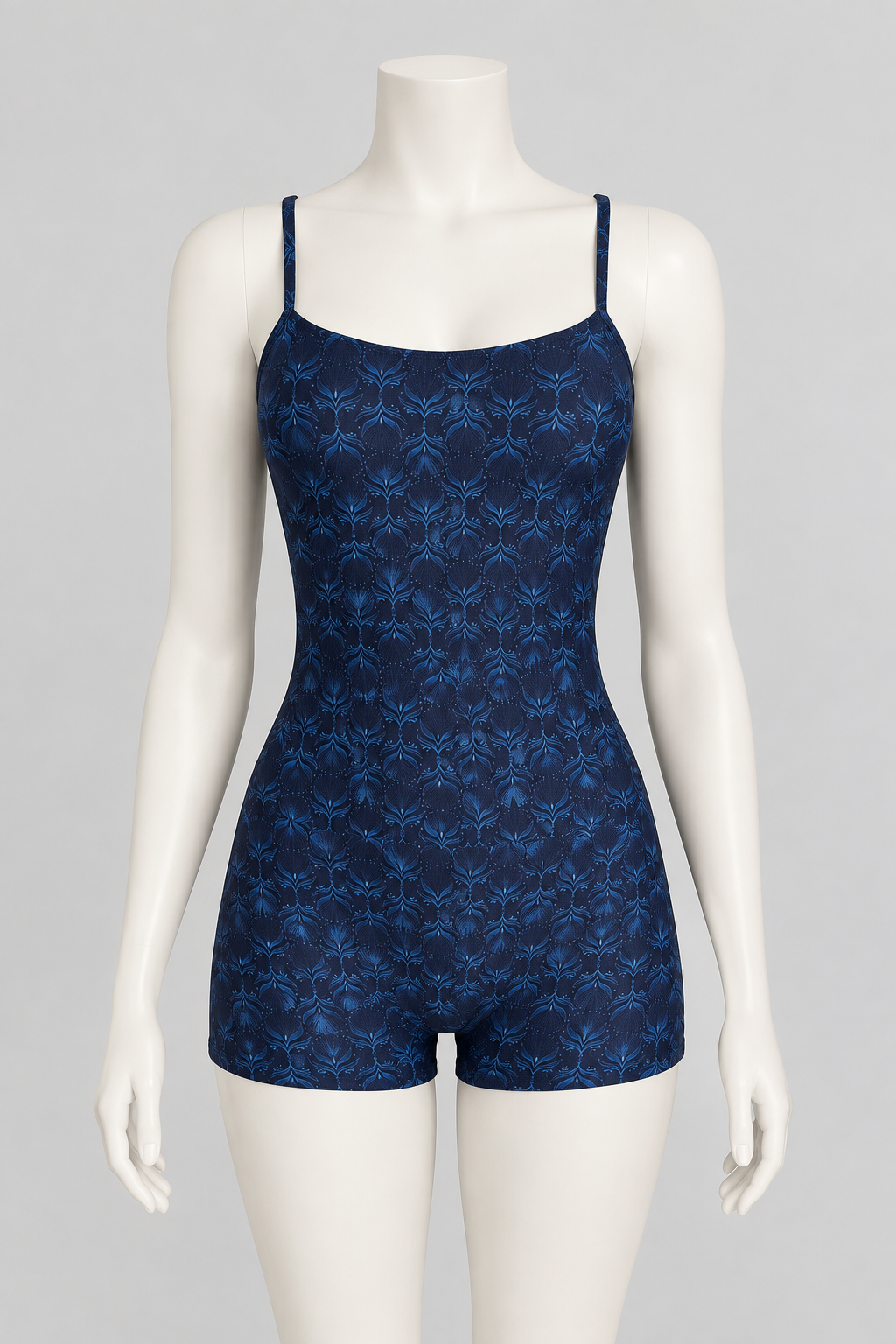 JUMPSUIT SHORT YOGINI OPEN BACK INDIGO BLOOM