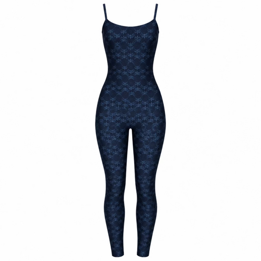 JUMPSUIT OPEN BACK INDIGO BLOOM
