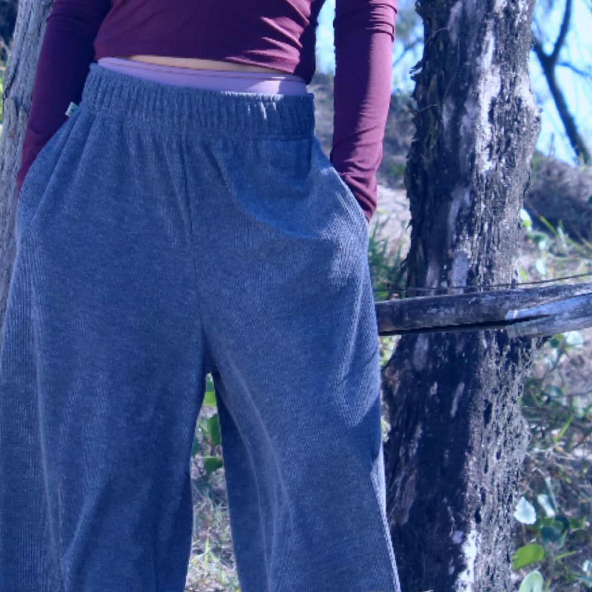 Pantalones flow cotele light