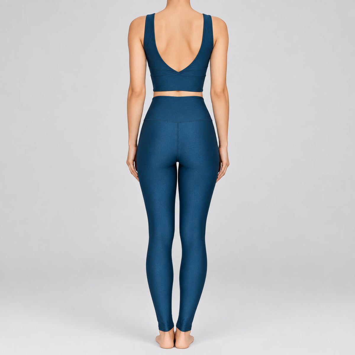 TOP V RIB AZUL NILO