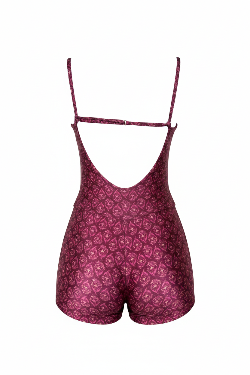 JUMPSUIT SHORT YOGINI OPEN BACK PRINT CHILCO