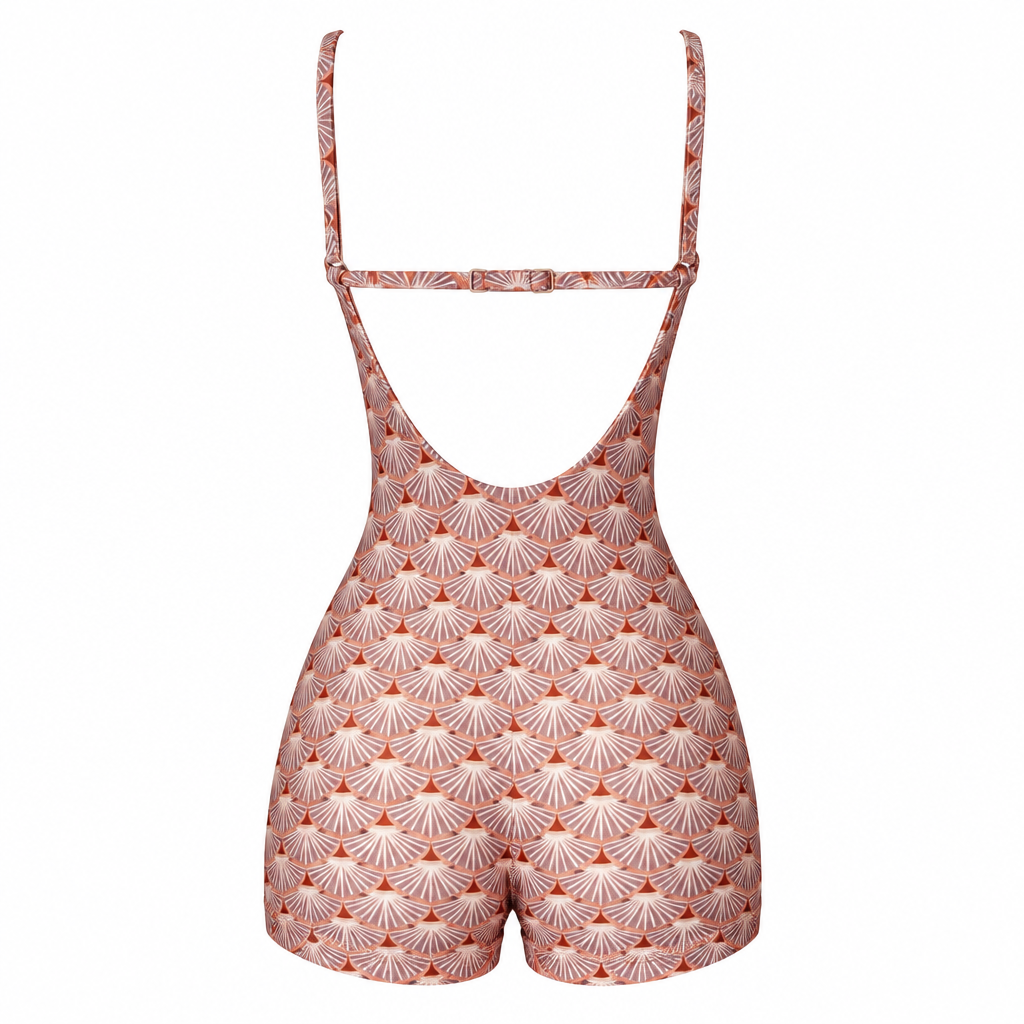JUMPSUIT SHORT YOGINI OPEN BACK PRINT VISIRI