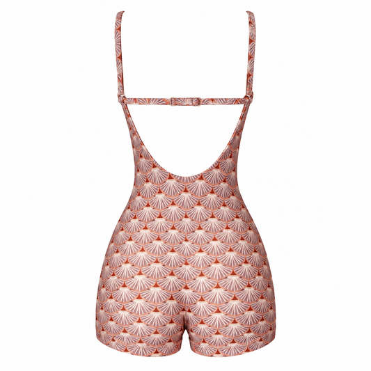 JUMPSUIT SHORT YOGINI OPEN BACK PRINT VISIRI
