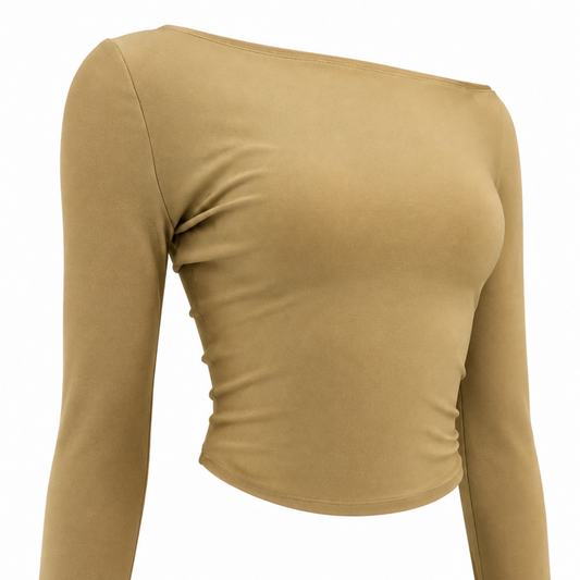 CROPPED MANGA LARGA GOLDEN