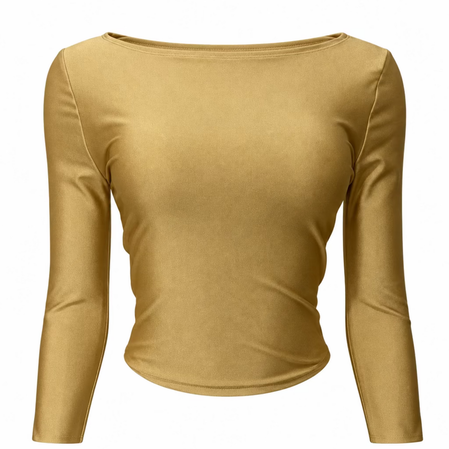 CROPPED MANGA LARGA GOLDEN