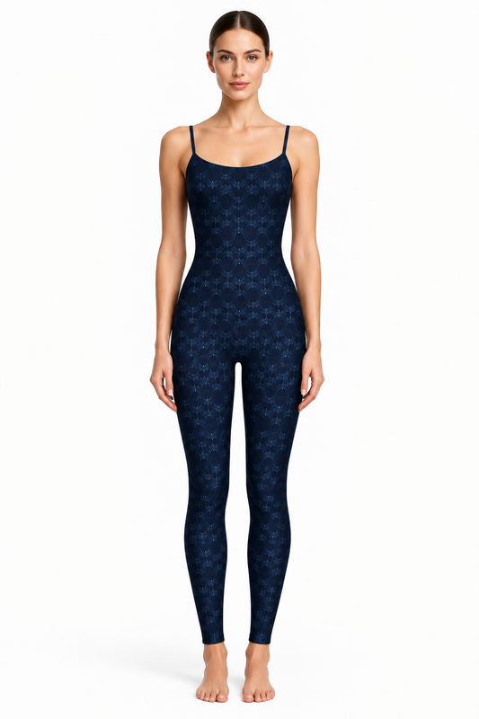 JUMPSUIT OPEN BACK INDIGO BLOOM