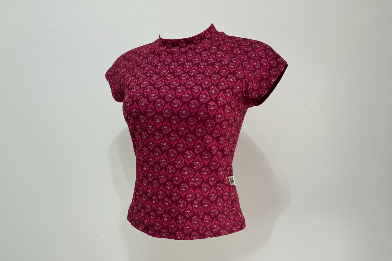 CROPPED REGLAN MANGA CORTA PRINT CHILCO
